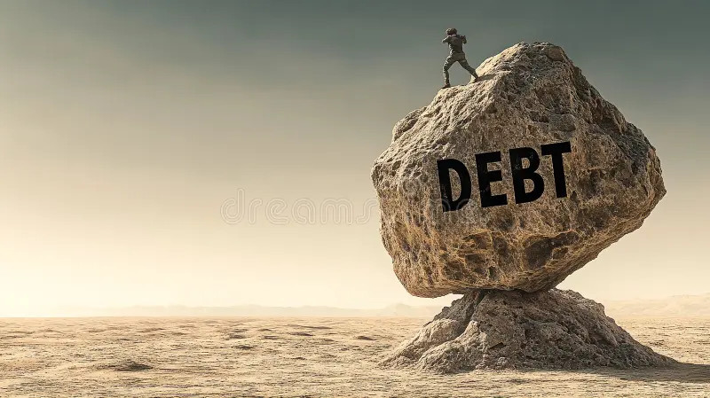 person-struggling-to-push-giant-debt-rock-pushing-huge-labeled-desert-setting-symbolizing-overwhelming-burden-350989519.webp