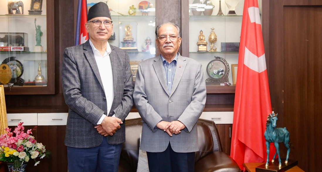 प्रचण्ड-पौडेल भेटवार्ता
