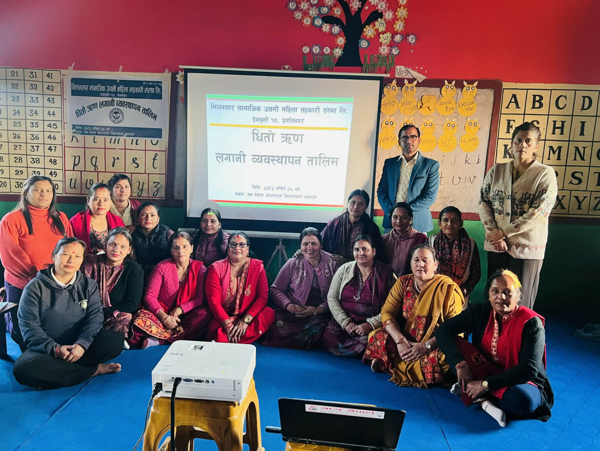 मिलनसार सामाजिक उद्यमी महिला सहकारीद्वारा धितो ऋण लगानी व्यवस्थापन तालिम सम्पन्न