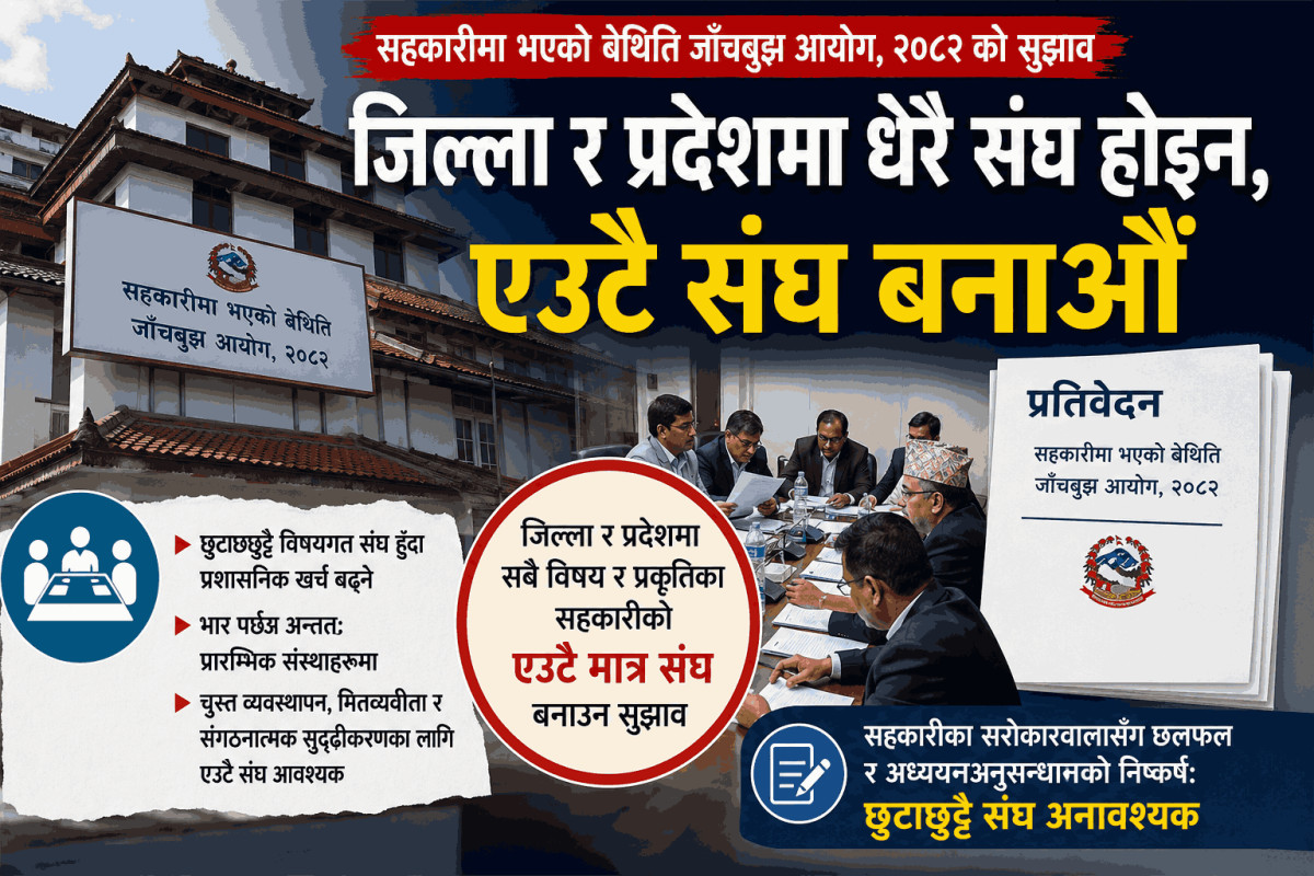 'जिल्ला र प्रदेशमा एउटै मात्र सहकारी संघ भए पुग्छ'